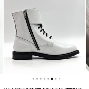 All Saints Women's White Combat Boots size 40